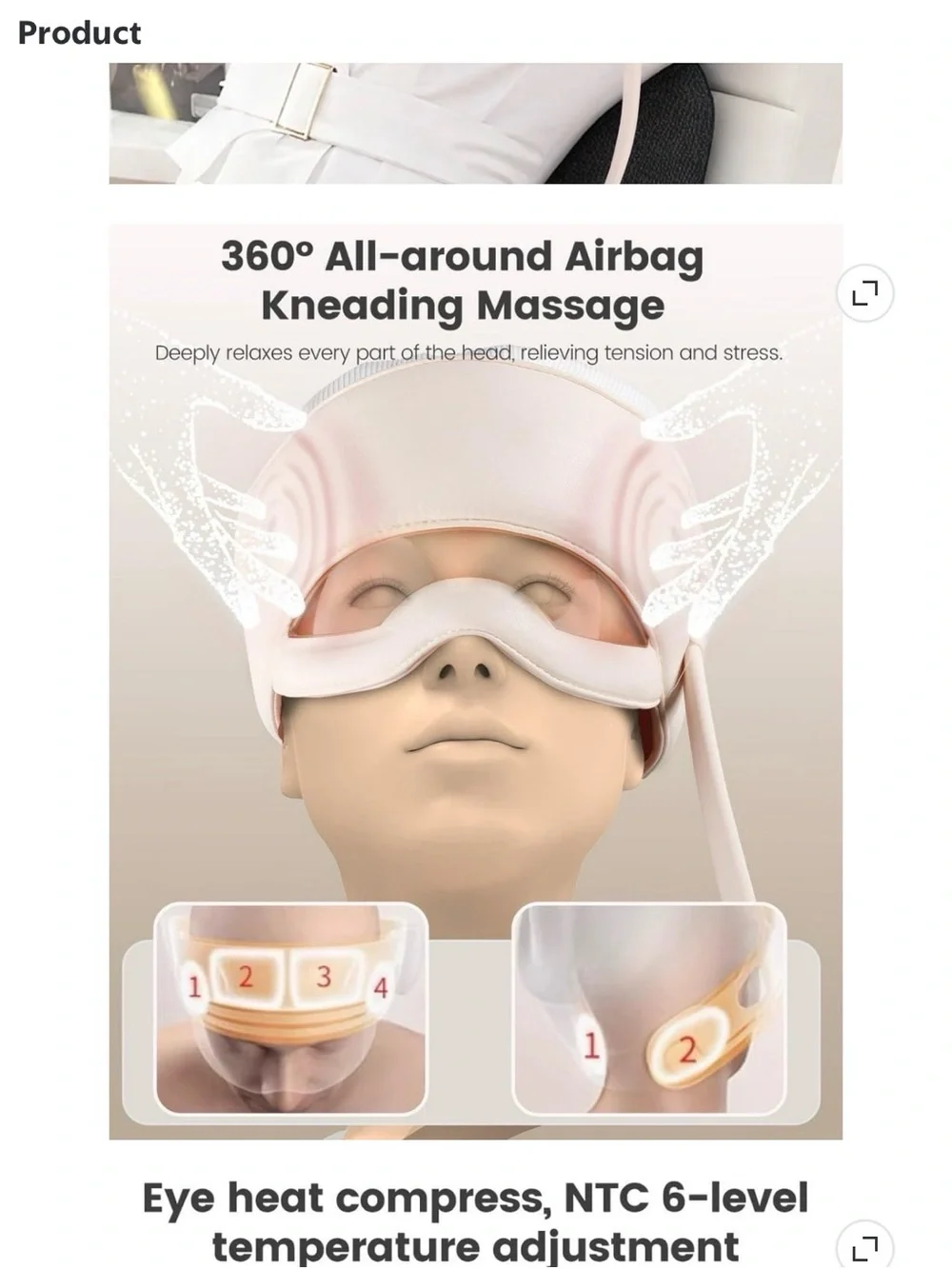 Immersive Head & Eye Spa Mask - Cream NIB